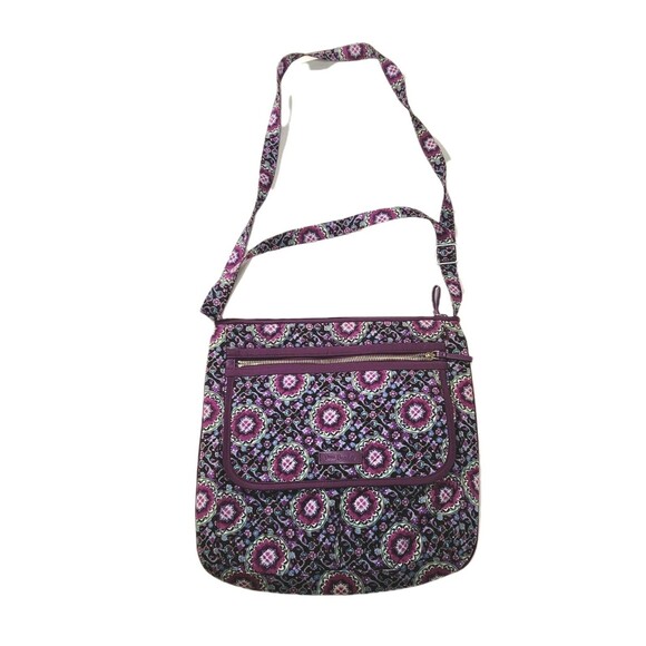 Vera Bradley Zip Hipster Crossbody Bag Lilac Medallion Purple Floral Lightweight - Picture 2 of 16